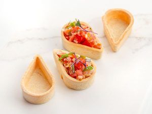 Tartaletas Gota de 50 x 30mm tanto dulces como saladas