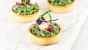 Tartaletas Cilindro 55mm con relleno salado
