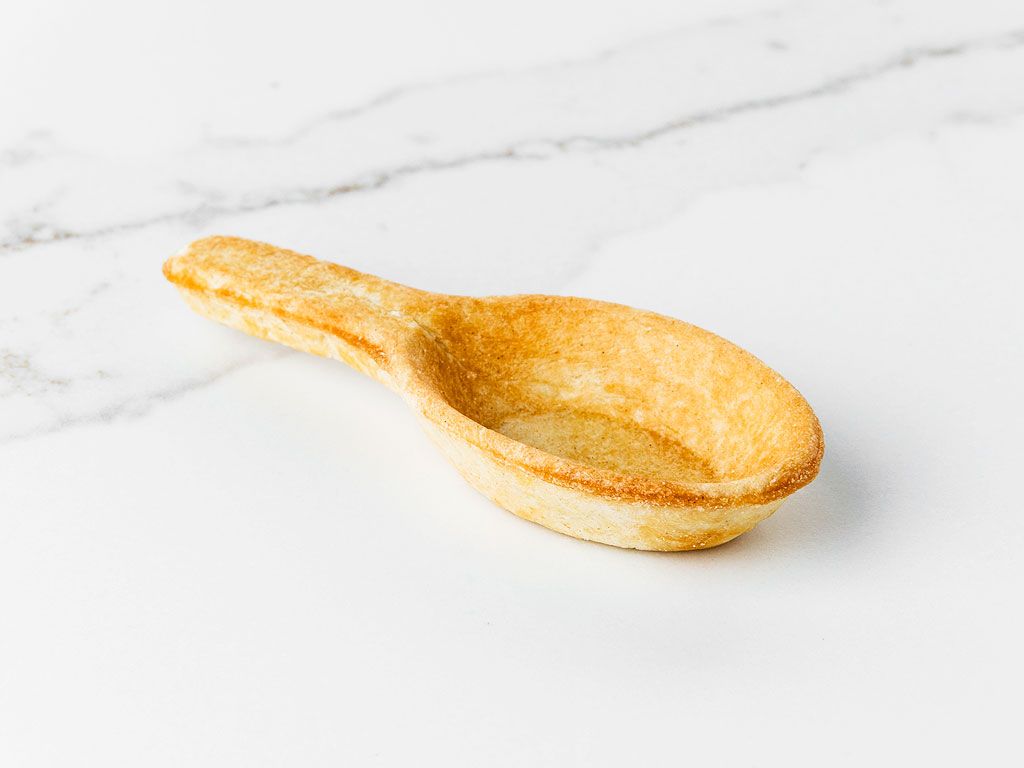 Tartaleta cuchara comestible de 70mm gourmet salada y dulce